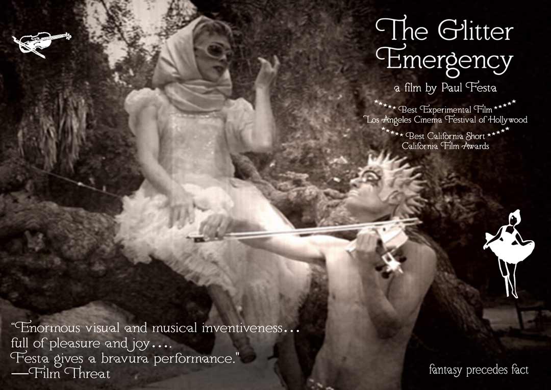 Paul Festa and Matthew Simmons in Paul Festa's silent-film comedy The Glitter Emergency